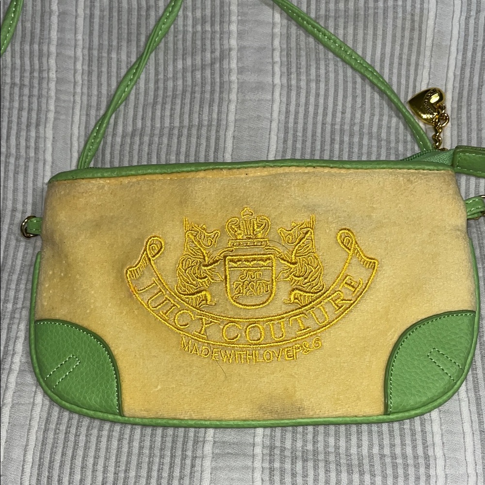 Y2K Vintage Juicy Couture Yellow and Green Clutch - Picture 2 of 8